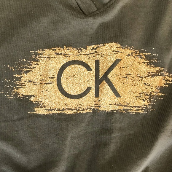 🆕 Calvin Klein Womens Sleeveless Romper XL Army Olive Green V-neck Pockets NWT - Picture 5 of 10